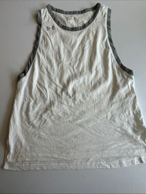 Under Armour White Athletic Tank with Gray Trim
